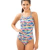 Dolfin Uglies Women's V-2 Back One Piece Swimsuit Pride Tide -Daily Swim Wear 7569582129320 pridetide 1a