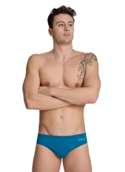 Arena Men's Solid Brief Swimsuit Blue Cosmo