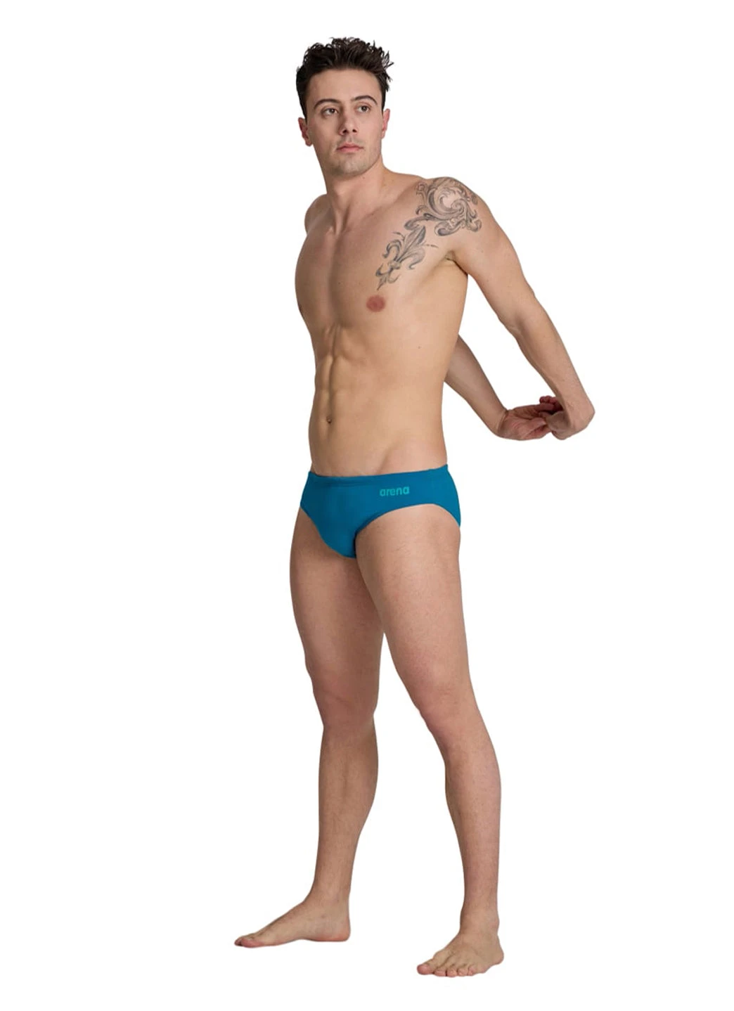 Arena Men's Solid Brief Swimsuit Blue Cosmo 5 Arena Men's Solid Brief Swimsuit Blue Cosmo - Image 3