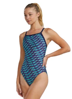 TYR Women's Dragonflyte Durafast Elite Diamondfit One Piece Swimsuit -Daily Swim Wear 8580958716072 greennavy 4a