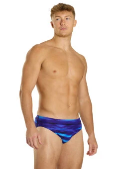 TYR Men's Technowave Durafast Lite Brief Swimsuit -Daily Swim Wear 8580973756584 blue 2a