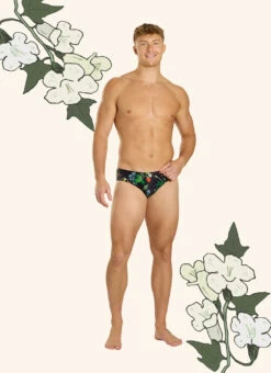 Sporti HydroLast Strawberry Fields Brief Swimsuit (26-40) -Daily Swim Wear 8594151145640 strawberryfields 4a