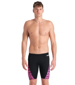 Arena Men's Leopard Jammer Swimsuit -Daily Swim Wear 8618651779240 blackfuchsiamulti