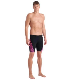Arena Men's Leopard Jammer Swimsuit -Daily Swim Wear 8618651779240 blackfuchsiamulti 3a