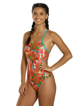 Sporti Toadstool Trails Micro Back One Piece Swimsuit (26-40) -Daily Swim Wear 8633163317416 toadstooltrails 5a