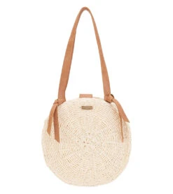 Sun N Sand Round Straw Shoulder Tote -Daily Swim Wear 8637041442984 2t