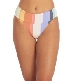 Rip Curl Women's Heat Wave Cheeky Mid Rise Bikini Bottom -Daily Swim Wear 8637057630376 2t