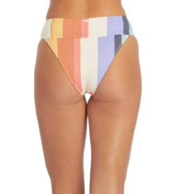 Rip Curl Women's Heat Wave Cheeky Mid Rise Bikini Bottom -Daily Swim Wear 8637057630376 multico 3a