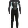Quiksilver Men's 3/2mm Prologue Kids Back Zip Fullsuit Wetsuit -Daily Swim Wear 8637629169832 blackjetbackangelblue 1a