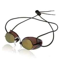 Sporti Antifog Swedish Mirrored Goggle + Bungee Strap -Daily Swim Wear 8638377689256 goldmirrorsmokelens 1a
