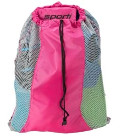 Sporti Premium Mesh Backpack -Daily Swim Wear 8638390829224 pinkgrey