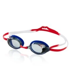 Sporti Antifog S2 Jr. Goggle -Daily Swim Wear 8638497685672 smokelensredwhiteblueframe 1a
