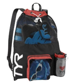 TYR Big Mesh Mummy Backpack III 32 TYR Big Mesh Mummy Backpack III -Daily Swim Wear 8638950244520 charred