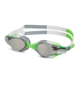 TYR Vesi Tie Die Junior Mirrored Goggles -Daily Swim Wear 8639027839144 silvergreenwhite 1a