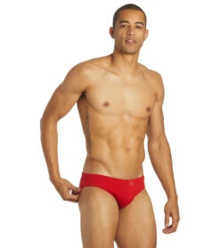Sporti HydroLast Men's Water Polo Brief -Daily Swim Wear 8639097471144 red 3a