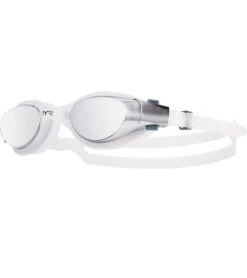 TYR Vesi Mirrored Adult Goggles -Daily Swim Wear 8639528698024 silverclear 1a