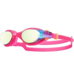 TYR Vesi Femme Mirrored Goggles -Daily Swim Wear 8639528730792 goldpink 1a
