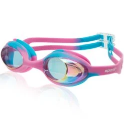 Sporti Antifog Cabo Jr. Mirrored Goggle -Daily Swim Wear 8640055115944 pinkmirrorpinklenspinkturquoisemultiframe