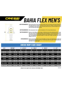 Cressi Men's 2.5mm Bahia Flex Wetsuit -Daily Swim Wear 8640057901224 blacksilver 2a