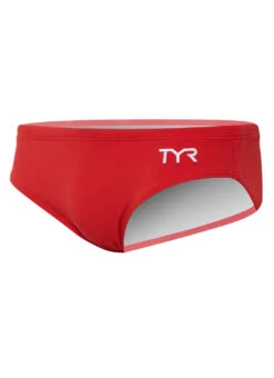 TYR Men's Breakaway Water Polo Brief -Daily Swim Wear 8640202768552 red 1a