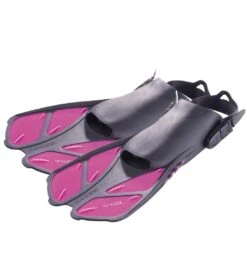 Cressi Bonete Open Heel Adjustable Snorkeling Fins -Daily Swim Wear 8640249233576 transpink