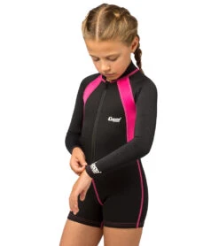 Cressi Girls' Long Sleeve Spring Suit -Daily Swim Wear 8640257687720 blackpink 4a