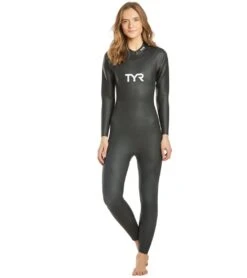 TYR Women's Hurricane Cat 1 Full Sleeve Triathlon Wetsuit -Daily Swim Wear 8640440893608 black 1a