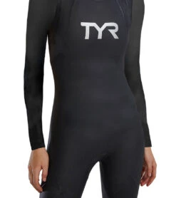 TYR Women's Hurricane Cat 1 Full Sleeve Triathlon Wetsuit -Daily Swim Wear 8640440893608 blackorchid 6a