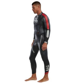 TYR Men's Hurricane Cat 5 Fullsleeve Triathlon Wetsuit -Daily Swim Wear 8640440991912 silverred 4a