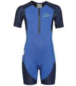 AquaSphere Juniors' Stingray Short Sleeve Thermal Suit -Daily Swim Wear 8640502202536 bluenavyblue