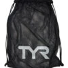 TYR Alliance Mesh Equipment Drawstring Sack Pack -Daily Swim Wear 8640582189224 black 1a