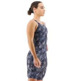 TYR Women's Avictor 2 Supernova Open Back Comfort Straps Tech Suit Swimsuit -Daily Swim Wear 8641552122024 blackgrey 2a