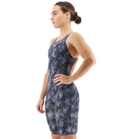 TYR Women's Avictor 2 Supernova Open Back Comfort Straps Tech Suit Swimsuit -Daily Swim Wear 8641552122024 blackgrey 4a