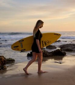 Xcel Women's Axis 2MM Back Zip Boy Short Cut Spring Suit 25 Xcel Women's Axis 2MM Back Zip Boy Short Cut Spring Suit -Daily Swim Wear 8641635614888 blackblackmonstera 3a