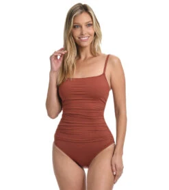 La Blanca Women's Island Goddess Lingerie One Piece Swimsuit 30 La Blanca Women's Island Goddess Lingerie One Piece Swimsuit -Daily Swim Wear 8641671528616 cinnamon 3a
