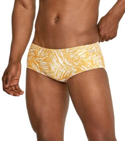 Speedo Vibe Men's Printed Euro Brief Swimsuit -Daily Swim Wear 8641893302440 abstracttiger 1a