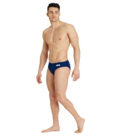 Arena Men's Solid Water Polo Brief Swimsuit 35 Arena Men's Solid Water Polo Brief Swimsuit -Daily Swim Wear 8642169503912 navywhite 3a