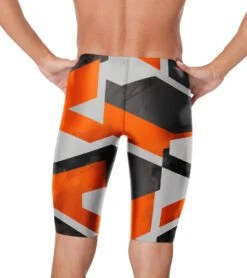 Speedo Men's Glimmer Jammer Swimsuit 29 Speedo Men's Glimmer Jammer Swimsuit -Daily Swim Wear 8642336391336 speedoorange 3a