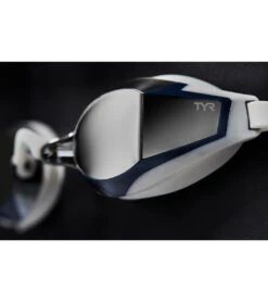 TYR Stealth-X Mirrored Racing Goggle -Daily Swim Wear 8642437841064 silverwhitewhite 2a
