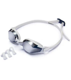 TYR Stealth-X Mirrored Racing Goggle -Daily Swim Wear 8642437841064 silverwhitewhite 4a