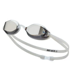 Nike Women's Legacy Mirrored Goggle 24 Nike Women's Legacy Mirrored Goggle -Daily Swim Wear 8642498396328 silver 1a