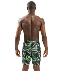 Dolfin Men's XtraSleek Eco Galactic Print Spliced Jammer Swimsuit -Daily Swim Wear 8642566029480 galacticgreen 2a