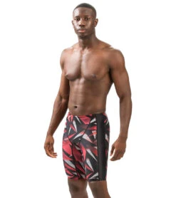 Dolfin Men's XtraSleek Eco Galactic Print Spliced Jammer Swimsuit -Daily Swim Wear 8642566029480 galacticred 1a