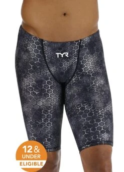 TYR Men's Akurra Thresher Short Jammer Tech Suit Swimsuit -Daily Swim Wear 8642627076264 black 2a