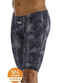 TYR Men's Akurra Thresher Short Jammer Tech Suit Swimsuit -Daily Swim Wear 8642627076264 black 4a