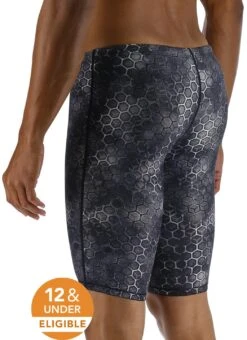 TYR Men's Akurra Thresher Short Jammer Tech Suit Swimsuit -Daily Swim Wear 8642627076264 black 5a