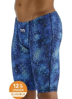 TYR Men's Akurra Thresher Short Jammer Tech Suit Swimsuit -Daily Swim Wear 8642627076264 blue 4a