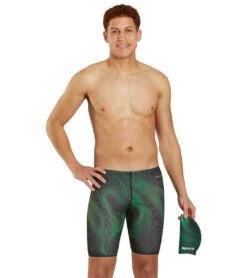 Sporti HydroLast Sonar Waves Jammer Swimsuit (22-40) -Daily Swim Wear 8642651553960 green 1a