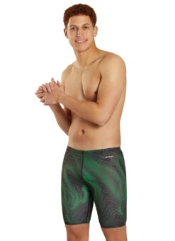 Sporti HydroLast Sonar Waves Jammer Swimsuit (22-40) -Daily Swim Wear 8642651553960 green 2a