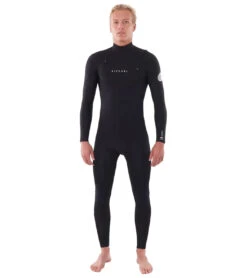 Rip Curl Men's 4/3MM Dawn Patrol Chest Zip Fullsuit Wetsuit -Daily Swim Wear 8642804023464 black